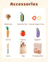 Set, Playset 3+, Set ROBUD Wooden Toy Food Cutting Play Food for Kids Kitchen Accessories Pretend Toy Food with Storage