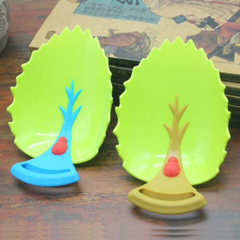 AKOAK 2 Pcs/Pack Safe Baby Faucet Extenders, Natural Leaves Design Sink Handle Extensions for Kids (Brown and Blue)