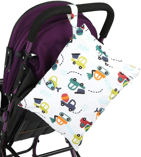 Hztyyier Boys Wet Bag, Reusable Diaper Carryall with Zipper for Travel, Beach Swimsuits Clothes Storage