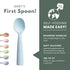 Miniware Silicone Baby Spoon for Training - BPA Free Utensils, 100% Food Grade Silicone, Modern Toddler Spoons (Grey