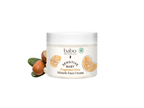 Babo Botanicals Sensitive Baby Miracle Cream, Fragrance-Free Moisturizer for Sensitive Skin