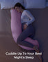 Momcozy Body Pillow for Pregnancy, J Shaped Pregnancy Pillows for Side Sleeping, Soft Maternity Pillow with Jersey