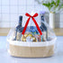 CIKI HOME Closet Woven Cotton Rope Storage Basket, Cube Changing Table Organizer for Towels, Baby Nursery Bin, Small