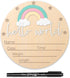 LZC LADYS GIFT Baby Announcement Sign, 5.9 Inch Hello World Newborn Sign for Hospital, Newborn