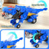 TIAONIAO 3 4 5 Dinosaur Storage Truck Toy Swallowing Metal Car Transform into Stomping with Eject Cars Race Track