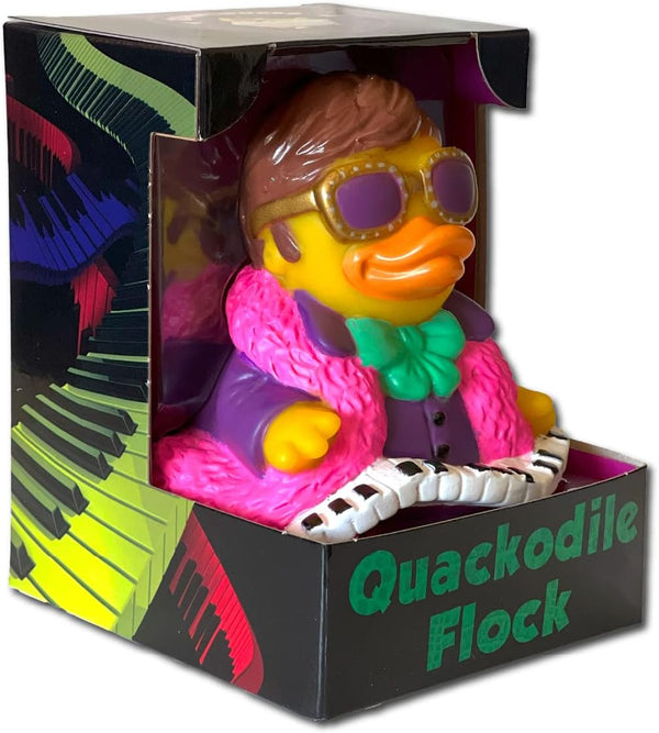 Quackodile Flock - Floating Rubber Ducks, Collectible Bath Toy Gift for Kids & Adults