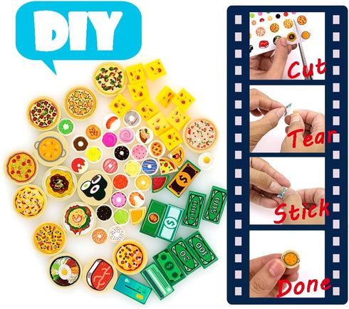 220pcs City Food Accessories Building Block, Friends-People Picnic Toys, Kitchen Restaurant DIY Pieces