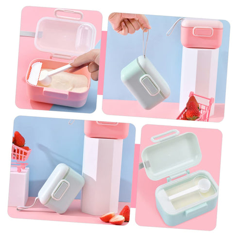Born Essentials Milk Powder Box Dispenser Easy to Use Formula Dispenser Scoop Modern Design Storage Container