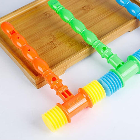 NUOBESTY 8 Pcs Hammer Pounding Toys, Plastic Squeaky Hammer Musical Pounding Toy Educational Toys in Random Color