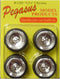 Pegasus Hobbies 1285 19" CL's w/Tires Chrome (4)