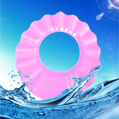 Soft Adjustable Visor Hat Bath Cap for Toddler, Baby, Kids, Children Shower Bathing Protection (Pink)