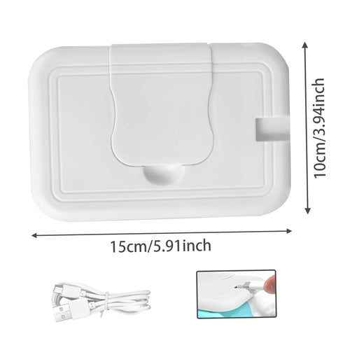 Wedhapy 45-55 Newborn Wipe Warmer Baby Wipe Warmer Portable USB Diaper Wipe Warmer Compact Wet Wipes Dispenser Keep