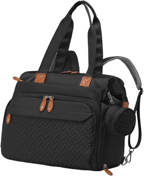 DuskHaven Backpack Backpack, Diaper with Shoe Compartment, Nursing Pacifier Case for Women, Outdoor, Mom, Dad, Black