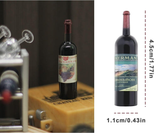 ECSiNG 24PCS 1:12 Dollhouse Miniature Wine Bottles Scale Mini Plastic Bottles Simulation Kitchen Pretend Play Toy Model