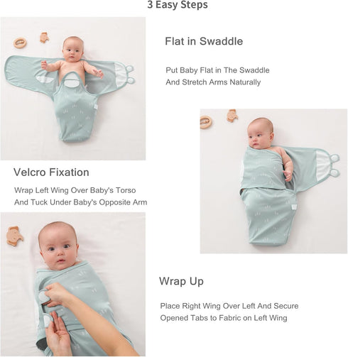 Set insular Baby Swaddle Wrap, Swaddle Blanket for Newborn and Infant, Adjustable Swaddle for Boy and Girl
