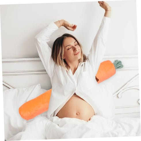 Ergonomic Cervical and Lumbar Support Pillow - Carrot Design for Multi-Functional Use