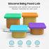 Morlike Baby Food Lids - 4 Pack Silicone Container Lid Compatible with Gerber Food Containers, BPA Free