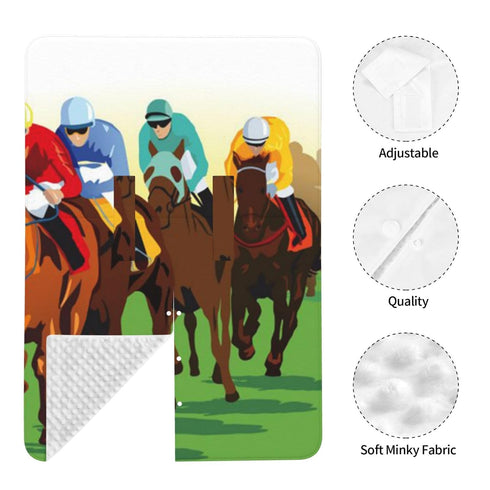 Zhbvncp Horse Racing Cartoons Baby Car Seat Cover & Breastfeeding Nursing Cover - Breathable Stretch Fabric Multi-Use