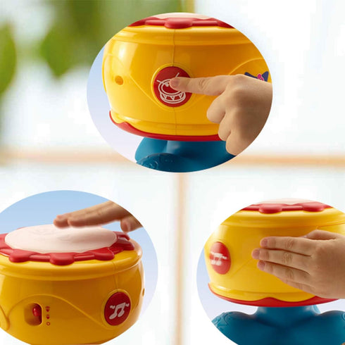 ISEE Musical Baby Toys 12-18 Months, Light Up Sensory Bongo Drum Set for Toddlers 1-3, Educational Birthday Gift