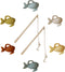 Marlowe & Co Silicone and Wooden Fishing Playset, Montessori Fine Motor Skills