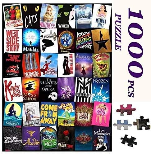 Custom Broadway Musical Theater Jigsaw Puzzles for Adults & Kids, 1000 Pieces Personalized Gift