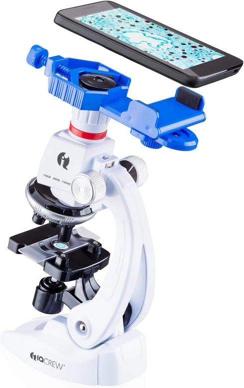 100X-1200X Kids Microscope with Smartphone Adapter and Accessory Kit