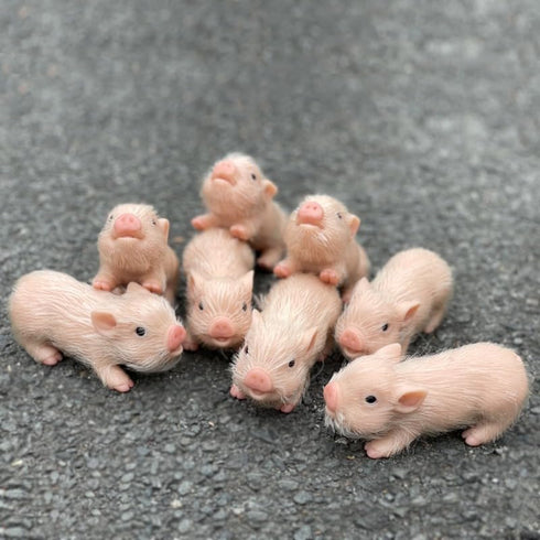 Pig Toys for Girls & Boys, 5 Inch Mini Realistic Silicone Pig, Soft/Chubby Little Pig for Kids, Christmas & Valentine's