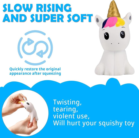 Anboor 4.9 Inches Squishies - Unicorn Galaxy Kawaii Soft Slow Rising Scented Animal Squishies for Kids Stress Relief