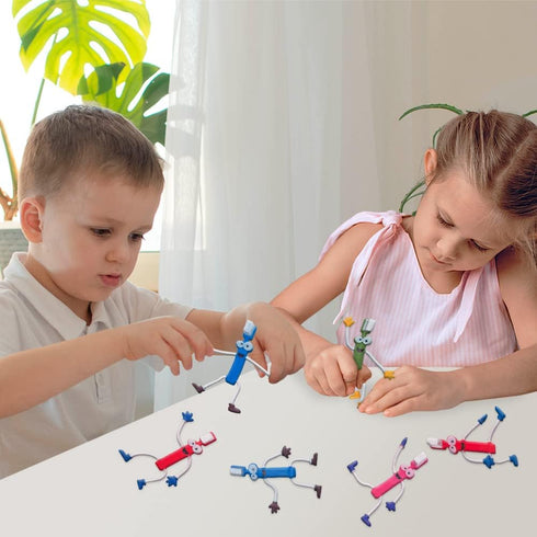 12 (Pack 2) ArtCreativity Bendable Toothbrush Figures - Dental Toys for Kids, Dentist Office Giveaways, Toothbrush Toys
