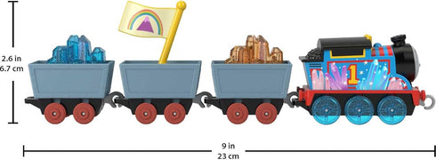 Thomas & Friends Diecast Toy Train - Crystal Cargo Adventure Thomas Engine with Cargo Cars for Kids 3+ Years