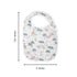 Snap Muslin Bibs for Girls - 3-Pack Baby Bibs for Infants, 100% Cotton Muslin, Adjustable Snaps, Animal Jungle Design