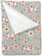 Baby Pig Boho Retro Floral Blanket, 30x40, Farm Animal Flannel Soft Swaddle for Boys and Girls