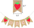 Gankbite 1st Strawberry One Birthday Decoration Girl Berry Birthday High Chair Garland Pink Red Balloon Paper Tassel