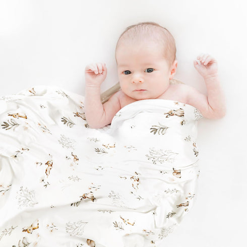 2 Pack 34 44, GRSSDER Baby Blankets Super Soft Stretchy Jersey Swaddle Blanket for Baby Boys, Double Layer Reversible