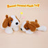 Basset PEACH CAT Hound Dog Stuffed Animal Cute Puppy Plushies Small Plush Toys Gifts for Kids White