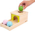 Adena Montessori Object Permanence Box with Tray Three Balls Montessori Toys for 6-12 Months Baby 1 Year Old Infant Toddler (Small Box - Typical)