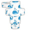 WELLDAY Cute Blue Whales Portable Diaper Changing Pad - Waterproof Foldable Baby Diaper