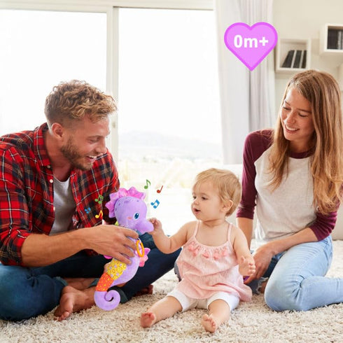Fuzqq 0-6 0 3 6 9 12 Baby Girl Toys Months,Musical Stuffed Animal Plush Toy with Rattle,Soft Newborn Toy for Months