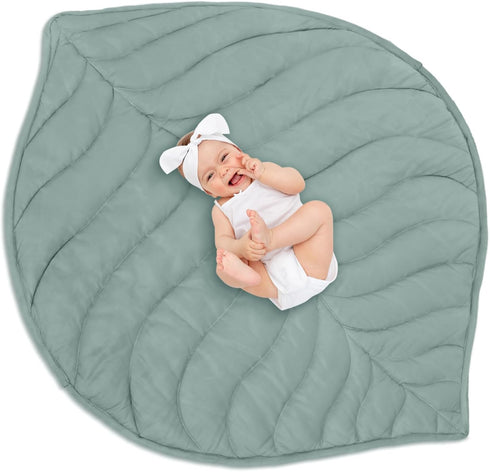 Funtery Baby Play Mat, 56 x 42 Inch Cotton Crawling Cushion, Thick Soft Reversible Nursery Rug for Kids
