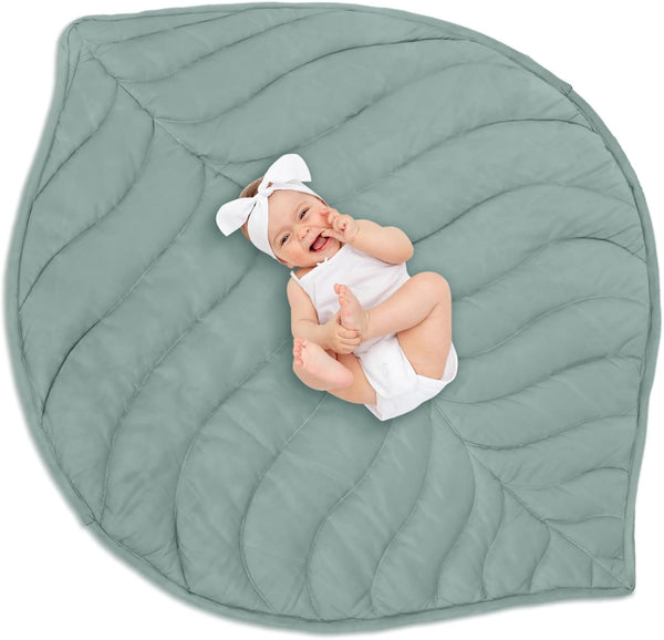 Funtery Baby Play Mat, 56 x 42 Inch Cotton Crawling Cushion, Thick Soft Reversible Nursery Rug for Kids