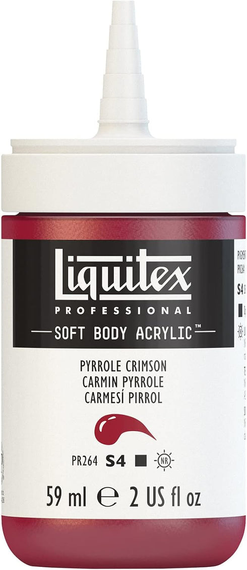 Liquitex Professional Soft Body Acrylic Paint, 2-oz (59ml) Bottle, Pyrrole Crimson