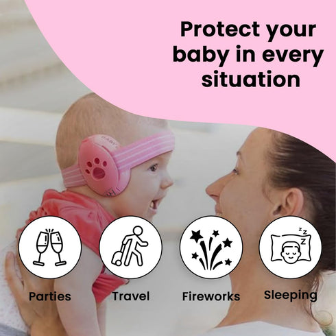 Baby Hearing Protection | Noise Canceling Headphones for Babies up to 18 months | Infant Ear Protection | Baby Travel