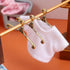 Ipetboom 24pcs 1.6In Miniature Clothes Hangers - Mini Doll House Garment Dress Up Metal Rack - Wire Outfit Holders