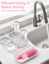 2000mAh 360 Electric Baby Bottle Brush Cleaner, Baby Travel Bottle Cleaner Kit- Rechargeable Silicone Brush, Drying
