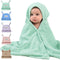 Coral Velvet Hooded Baby Towel - Cute Animal Print, Ultra-Absorbent & Quick-Drying
