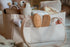 Uniklook Vegan Leather Diaper Caddy Organizer for Changing Table, Baby Storage Basket,