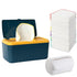 54 Packs Flannel Reusable Baby Wipes with Blue Wipes Dispenser, Reusable &