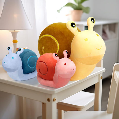 MUPI Cute Cartoon Snail Doll Plush Toy, Big Snail Pillow Doll Kawaii Decor (Blue 17.7 Inch)