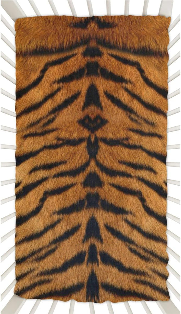 QsirBC Tiger Leather Leopard Print Crib Sheets for Boys, Girls Machine Washable Soft