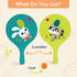 B. toys Bounce & Play Paddle Set - Sports & Outdoor Paddle Ball Game with 2 Colorful Paddles & 1 Ball for Kids